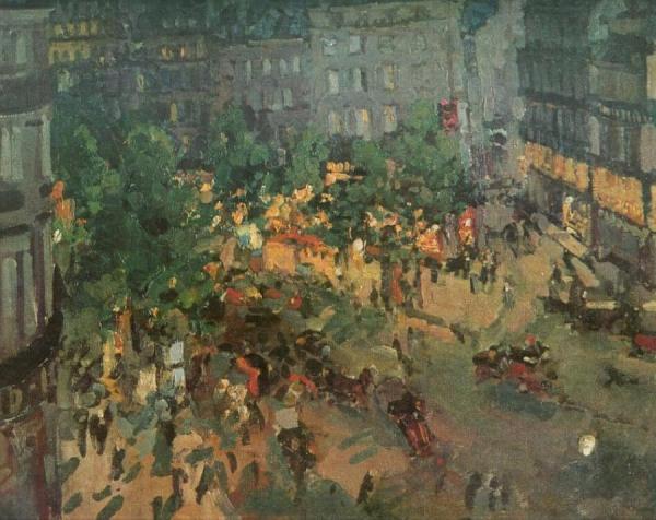 Boullevard Des Capucines,paris by Constantin Alexeevich Korovin