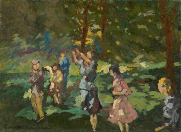 Children Playing In The Park by Constantin Alexeevich Korovin