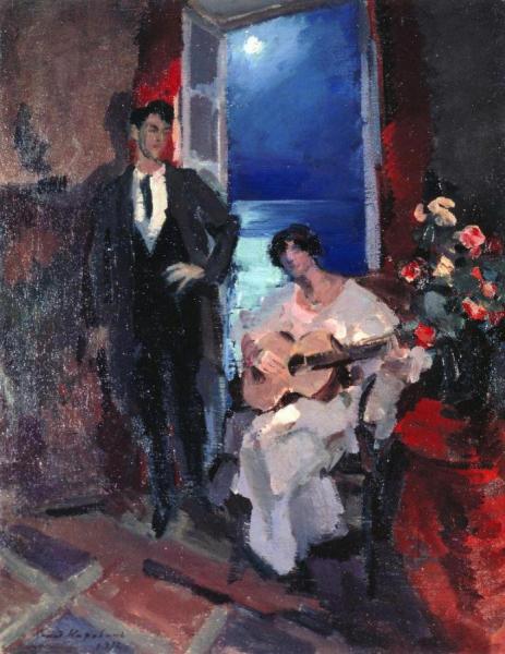 Evening by Constantin Alexeevich Korovin Oil Painting Reproductions