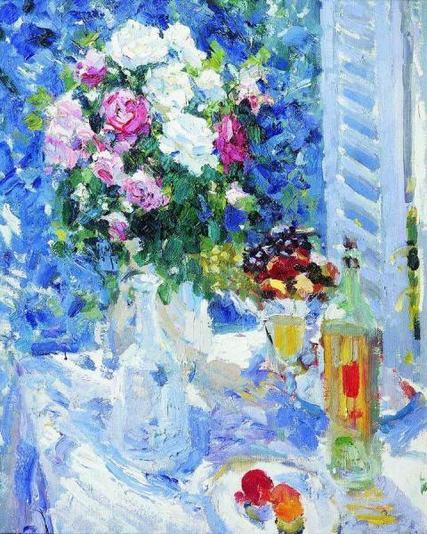 Flowers And Fruit by Constantin Alexeevich Korovin