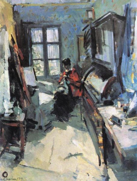 In A Room by Constantin Alexeevich Korovin