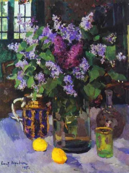 Lilacs. Still Life by Constantin Alexeevich Korovin