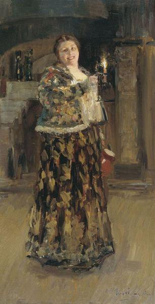 Mistress Of The House. by Constantin Alexeevich Korovin