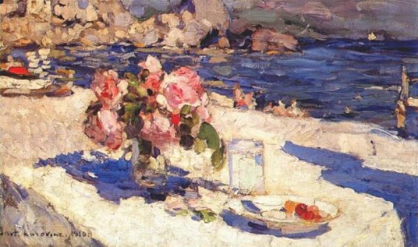 On A Sea Shore by Constantin Alexeevich Korovin