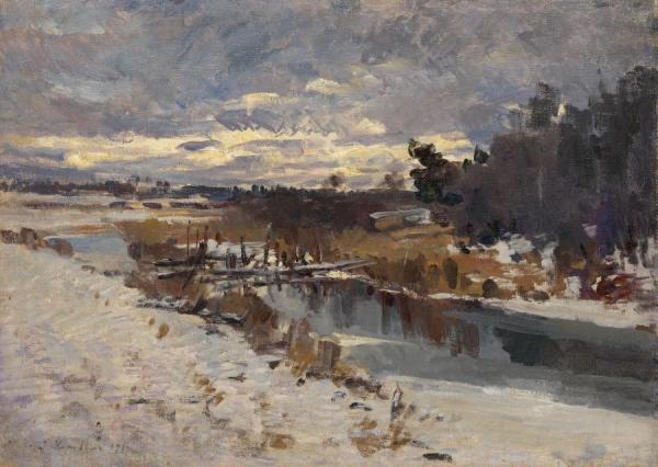 Spring Thaw by Constantin Alexeevich Korovin Oil Painting Reproductions
