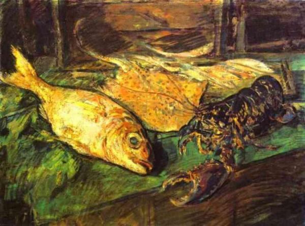 Still Life With Lobster by Constantin Alexeevich Korovin