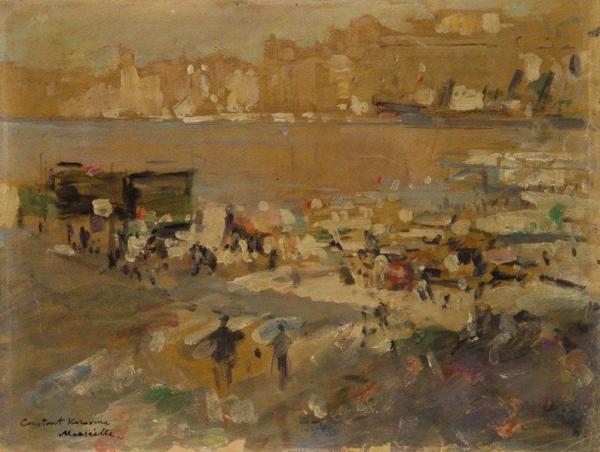 The Old Port In Marseille by Constantin Alexeevich Korovin