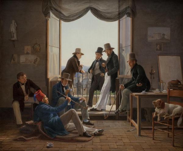 Constantin Hansen A Group Of Danish Artists In Rome(1837)