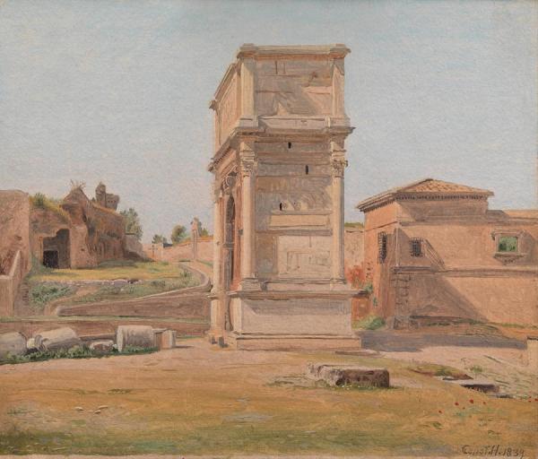 Constantin Hansen The Arch Of Titus In Rome