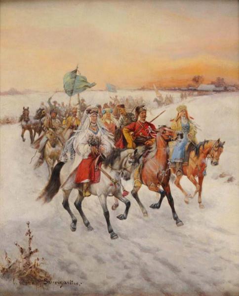 The Wedding Procession by Constantin Stoiloff