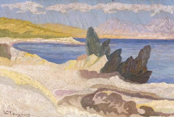 Landscape In Attica by Constantinos Maleas