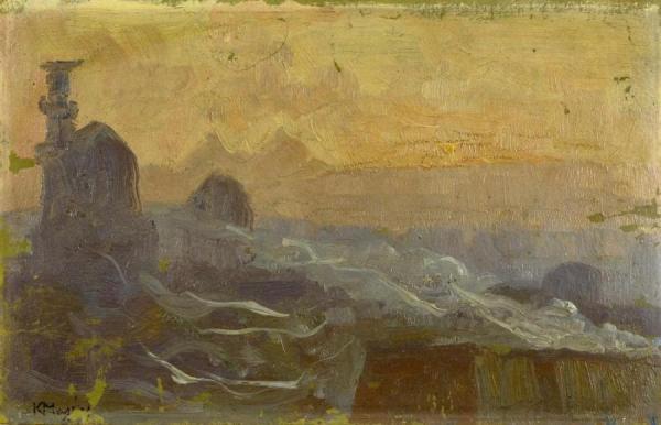 The Port Of Rhodes by Constantinos Maleas