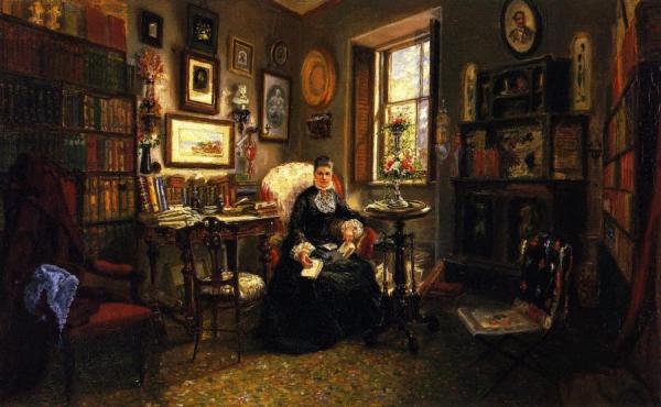 Mrs. Lamb In Her Study by Cornelia Adele Strong Fassett