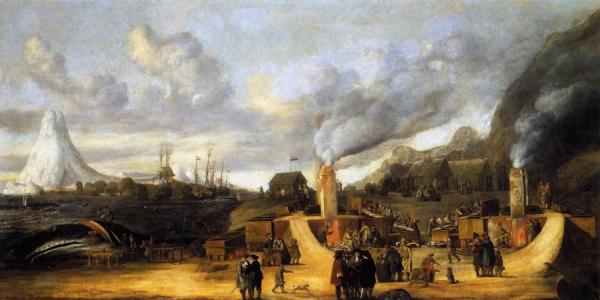 The Whale-oil Factory On Jan Mayen Island by Cornelis De Man