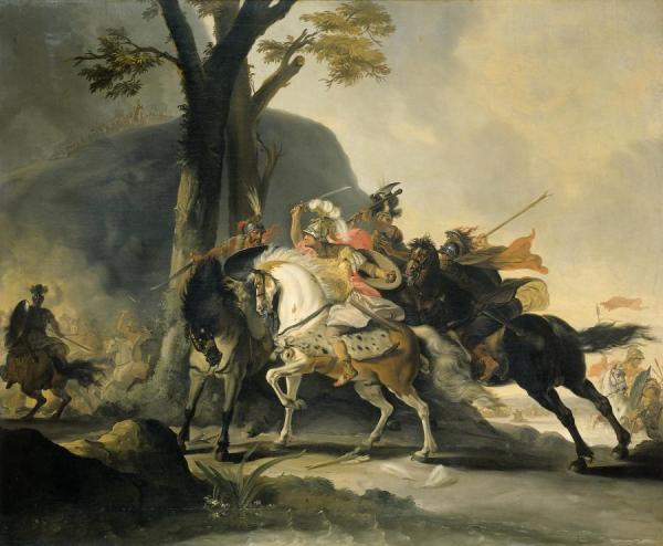 Alexander The Great In The Battle Against The Persians At The Granicus by Cornelis Troost