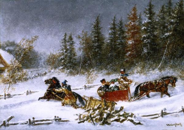 A Winter Incident by Cornelius Krieghoff
