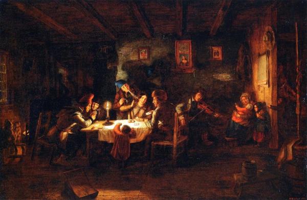 Canadian Interior by Cornelius Krieghoff