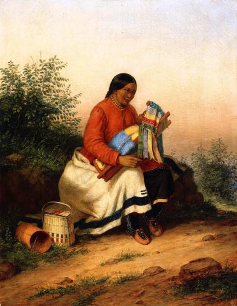 Caughnawaga Woman And Baby by Cornelius Krieghoff