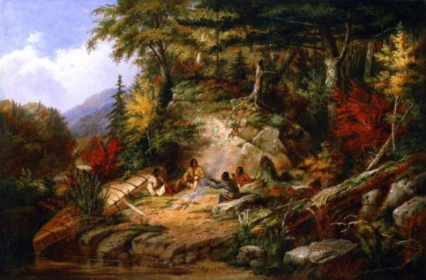 Cornelius Krieghoff Chippewas On Lake Superior