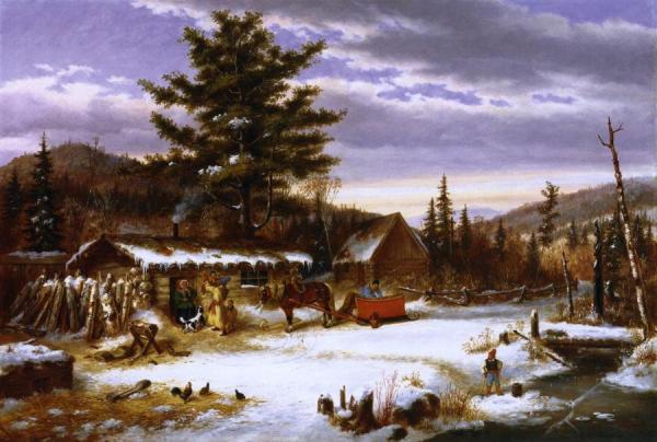 Habitant Returning From Market by Cornelius Krieghoff