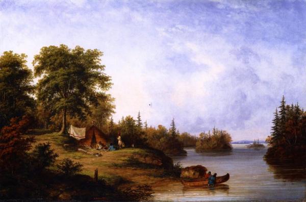 In The Thousand Island by Cornelius Krieghoff