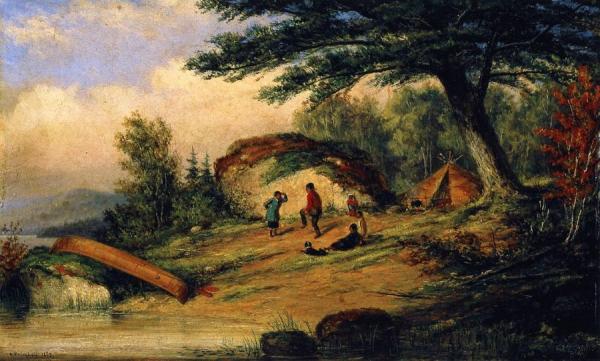 Indians Dancing by Cornelius Krieghoff