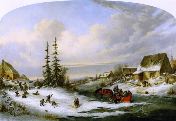 Playtime, Village School by Cornelius Krieghoff