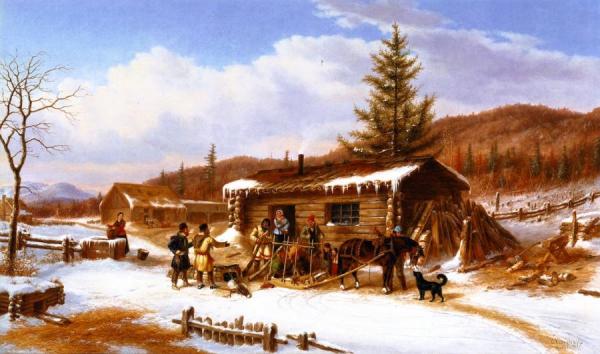 Return From The Hunt by Cornelius Krieghoff