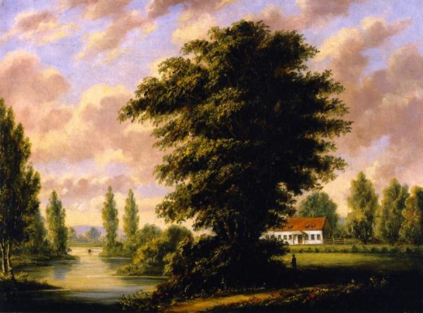 Seigneury At Sainte-anne-de-la-pérade by Cornelius Krieghoff