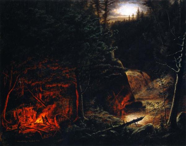 Sportsmen At Jacques Cartier Falls by Cornelius Krieghoff