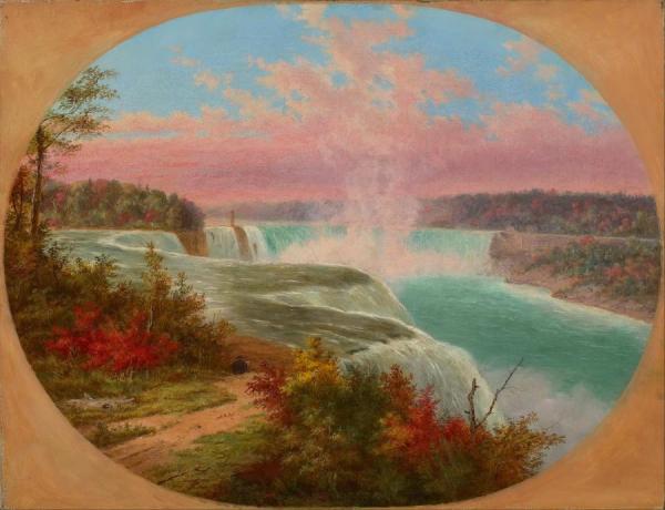 The Artist At Niagara by Cornelius Krieghoff