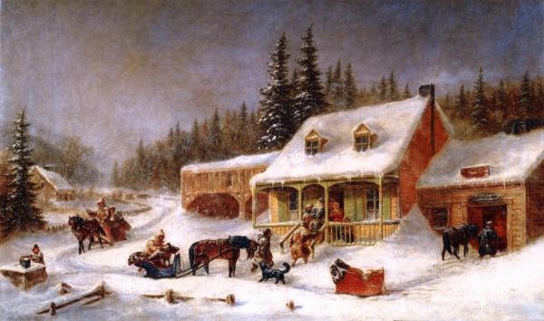 The Blacksmith's Shop by Cornelius Krieghoff