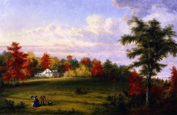 The Country House Of Capt. John Walker, Near Quebec by Cornelius Krieghoff