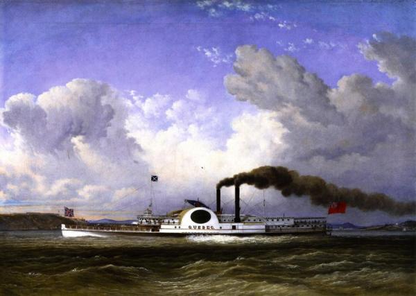 The Steamship 'quebec' by Cornelius Krieghoff