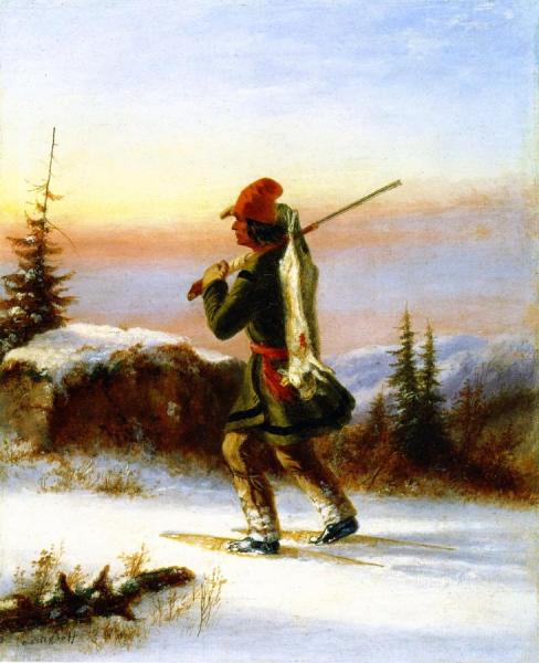 The Trapper by Cornelius Krieghoff Oil Painting Reproductions