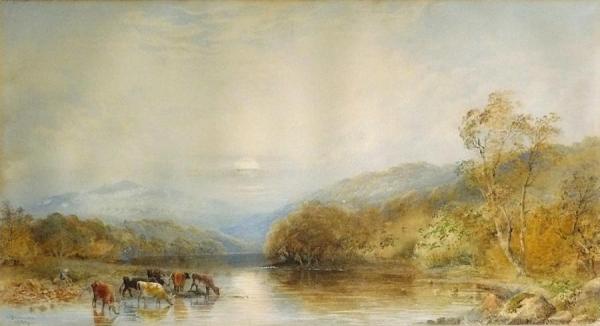 Landscape In The Lakes District by Cornelius Pearson