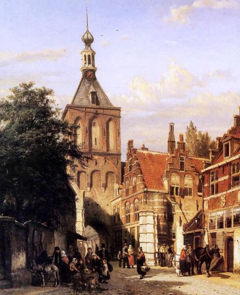 Binnenpoort In Culemborg by Cornelius Springer