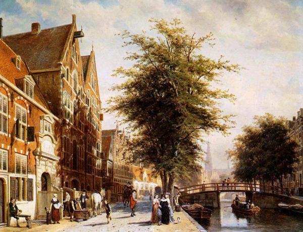Lombard Voorburgwal Amsterdam by Cornelius Springer