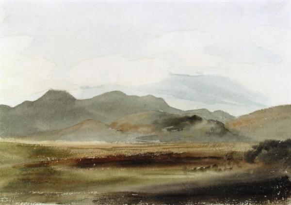 A Hilly Landscape by Cornelius Varley