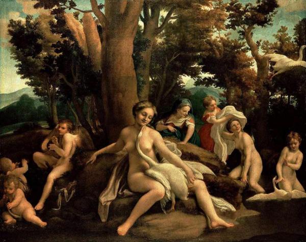 Leda With The Swan by Correggio