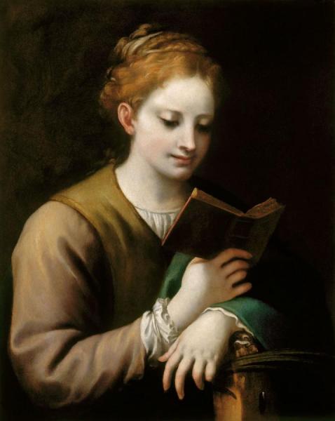 Saint Catherine Reading by Correggio Oil Painting Reproductions