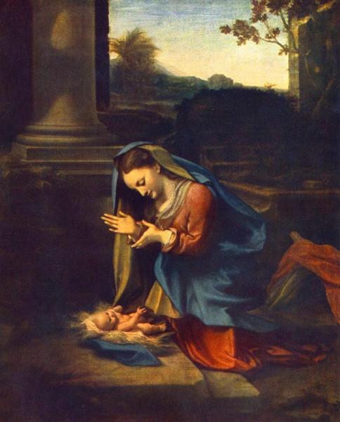 The Adoration Of The Child by Correggio Oil Painting Reproductions