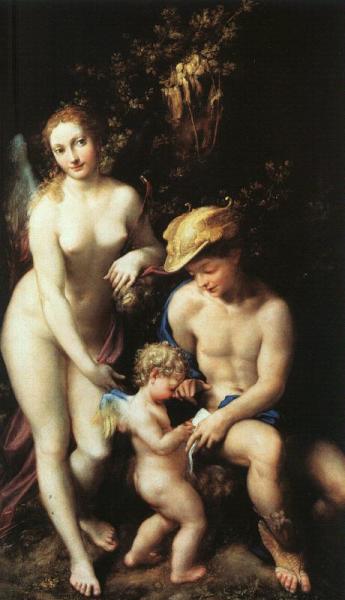 The Education Of Cupid by Correggio Oil Painting Reproductions
