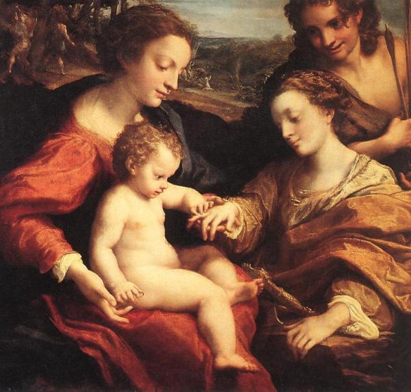 The Mystic Marriage Of St. Catherine by Correggio Oil Painting Reproductions