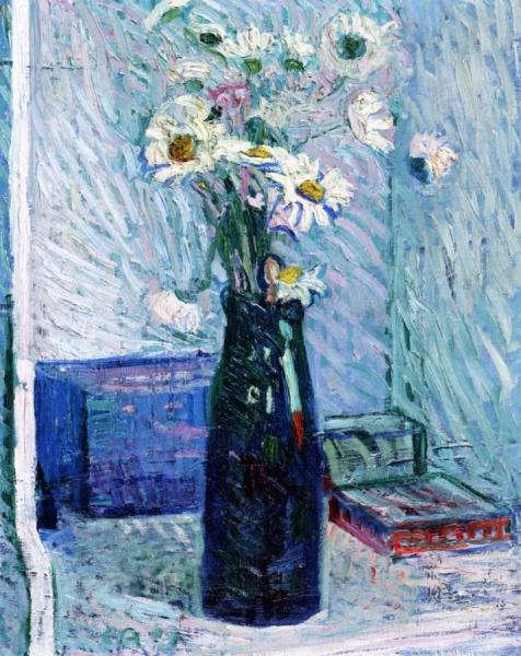 Flower Still Life With Daisies In A Vase by Cuno Amiet