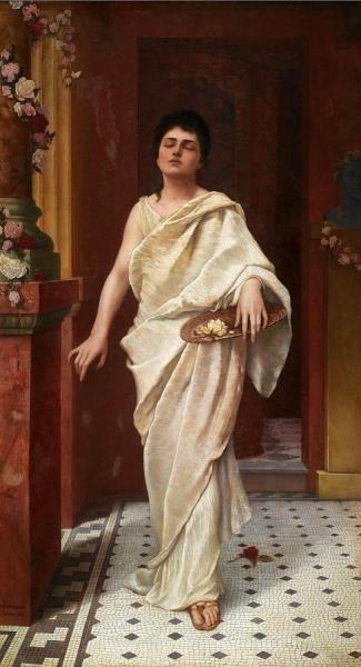 Maiden In A Classical Interior by Cuno Von Bodenhausen