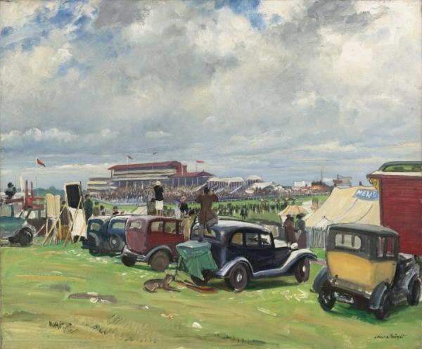 A Dull Day At Epsom by Dame Laura Knight