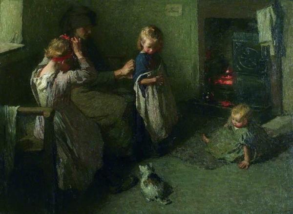 Dressing The Children by Dame Laura Knight