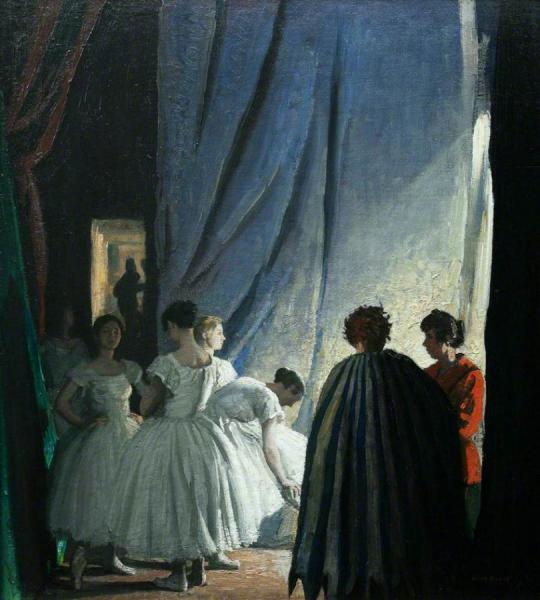 In The Coulisses by Dame Laura Knight Oil Painting Reproductions