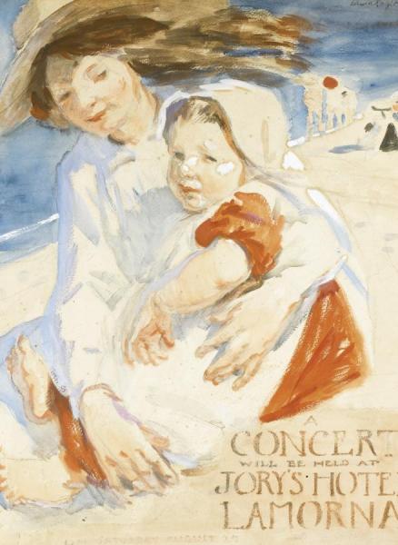 On The Beach by Dame Laura Knight Oil Painting Reproductions